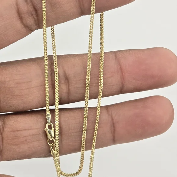 14kt Real Gold Franco Chain 1.4mm 18 Inches